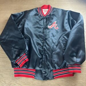 Atlanta Braves Satin Jacket. Vintage 90’s. Locker Line.
